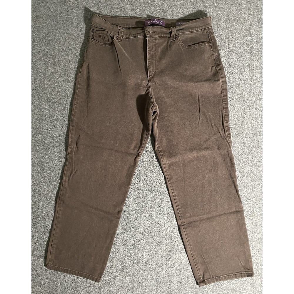 Gloria Vanderbilt Amanda Missy Short Stretch Jeans Brown Size 18